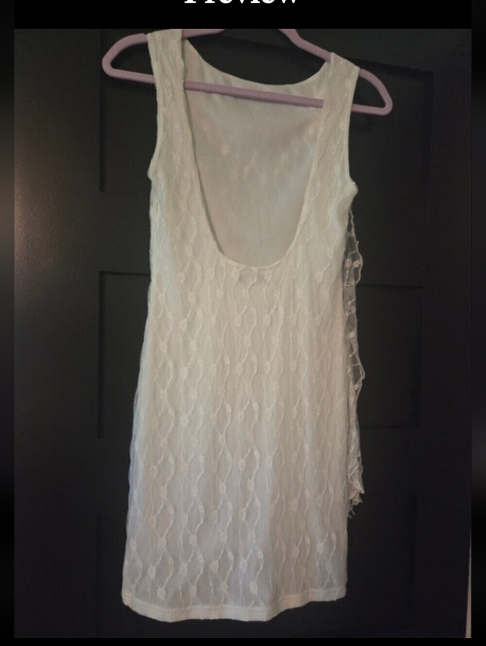 HYFVE White Lace Mini Dress With A Captivating Back Plunge